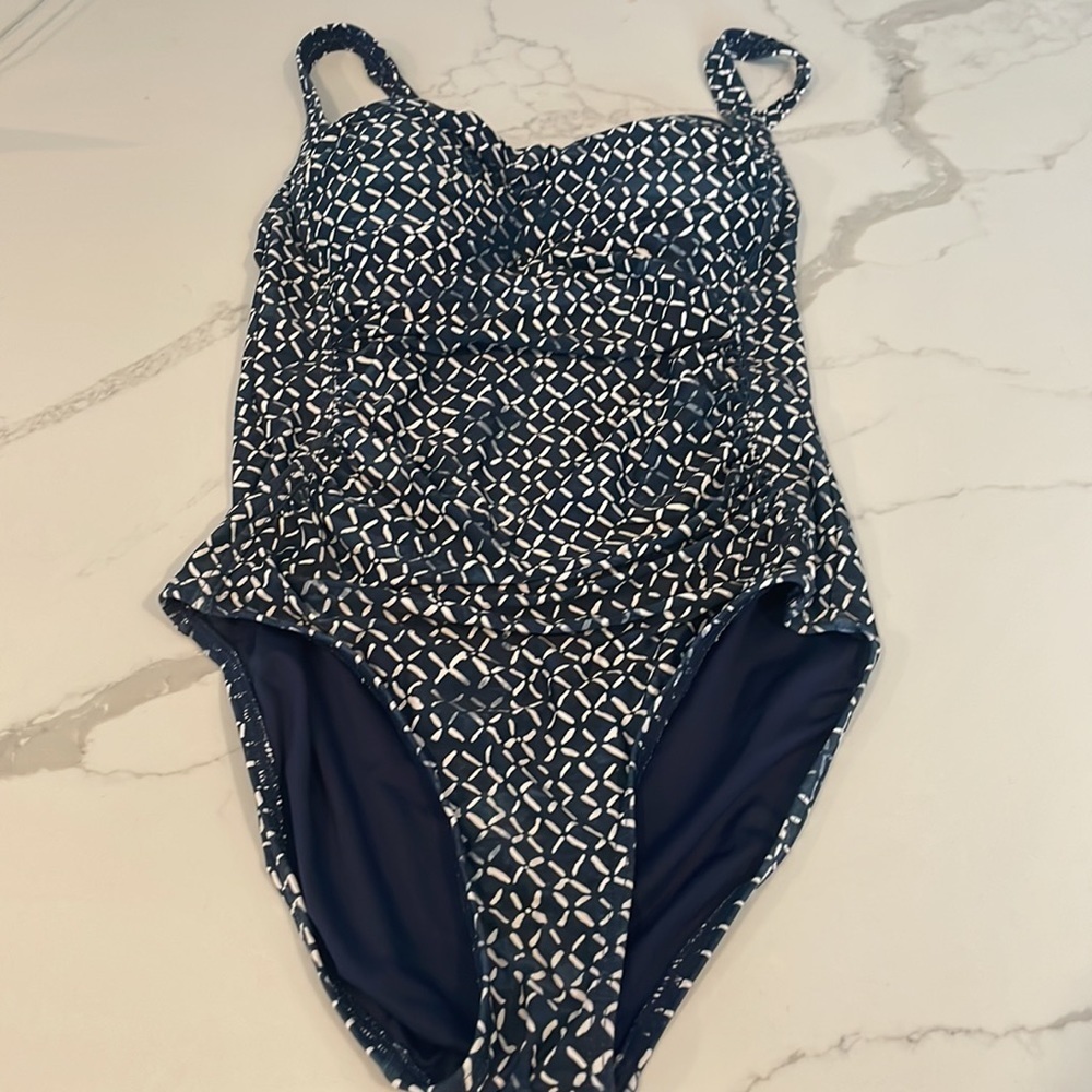 Niptuck Blue and White one piece swimsuit - Picture 2 of 6